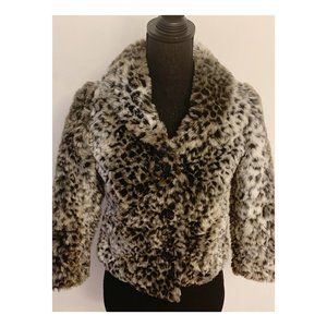 Faux Fur Leopard Print Jacket